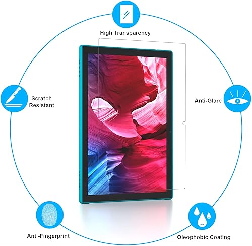 Miniatura 4 de ZZB Paquete de 2 protectores de pantalla, película protectora de vidrio templado HD antiarañazos para tabletas ZB10 y YQ10S de 10.1 pulgadas, dureza