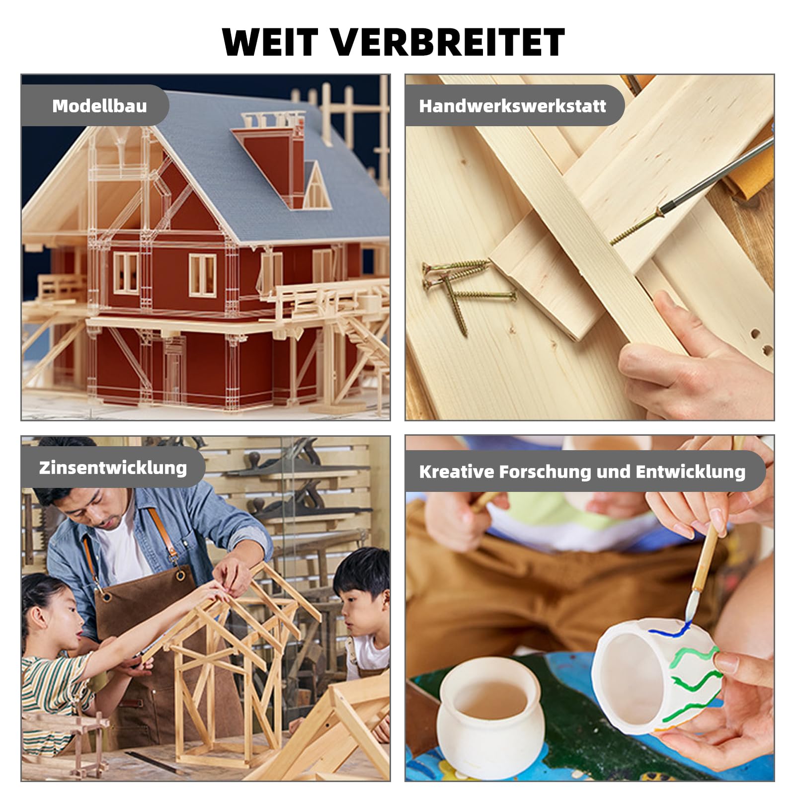Mini Tischkreissäge, 7-Gang-Netzteil Einstellbarer,Tischkissägen Tragbare Präzisions Table Saw 0,1-15mm Sägeblatt Hönverstellbarer, Tischkreissäge mit 4 Klingen für DIY-Holzbearbeitugsprojekte