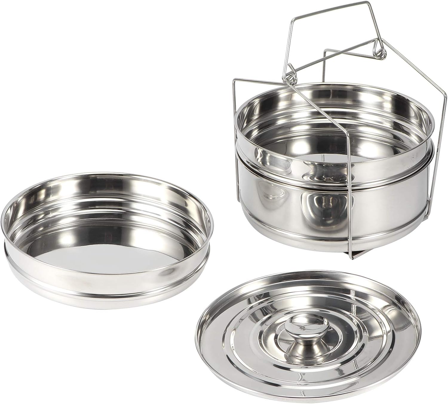 Steamer Pot, Stackable 3 Tier Stainless Steel Steamer Cooker Pot Set