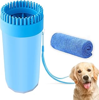 Baoswi 2-in-1 Dog Paw Cleaner, Large Dog Cleaner, Dog Grooming Supplies, Paw Cleaner Set for Dog Paw Washer