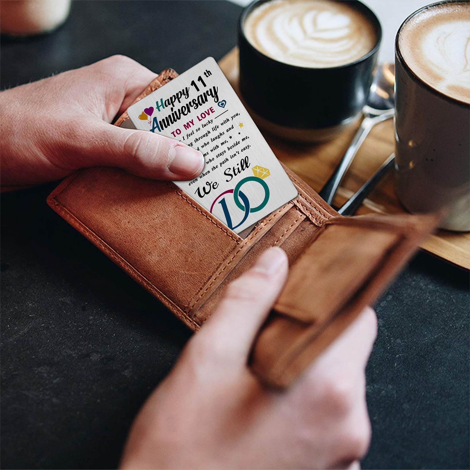 Tarjeta Billetero Para Boda - Sobremoneda Para Dinero - Con Espacio Para Firmas - Incluye Sobre - 10,5x15 Cm