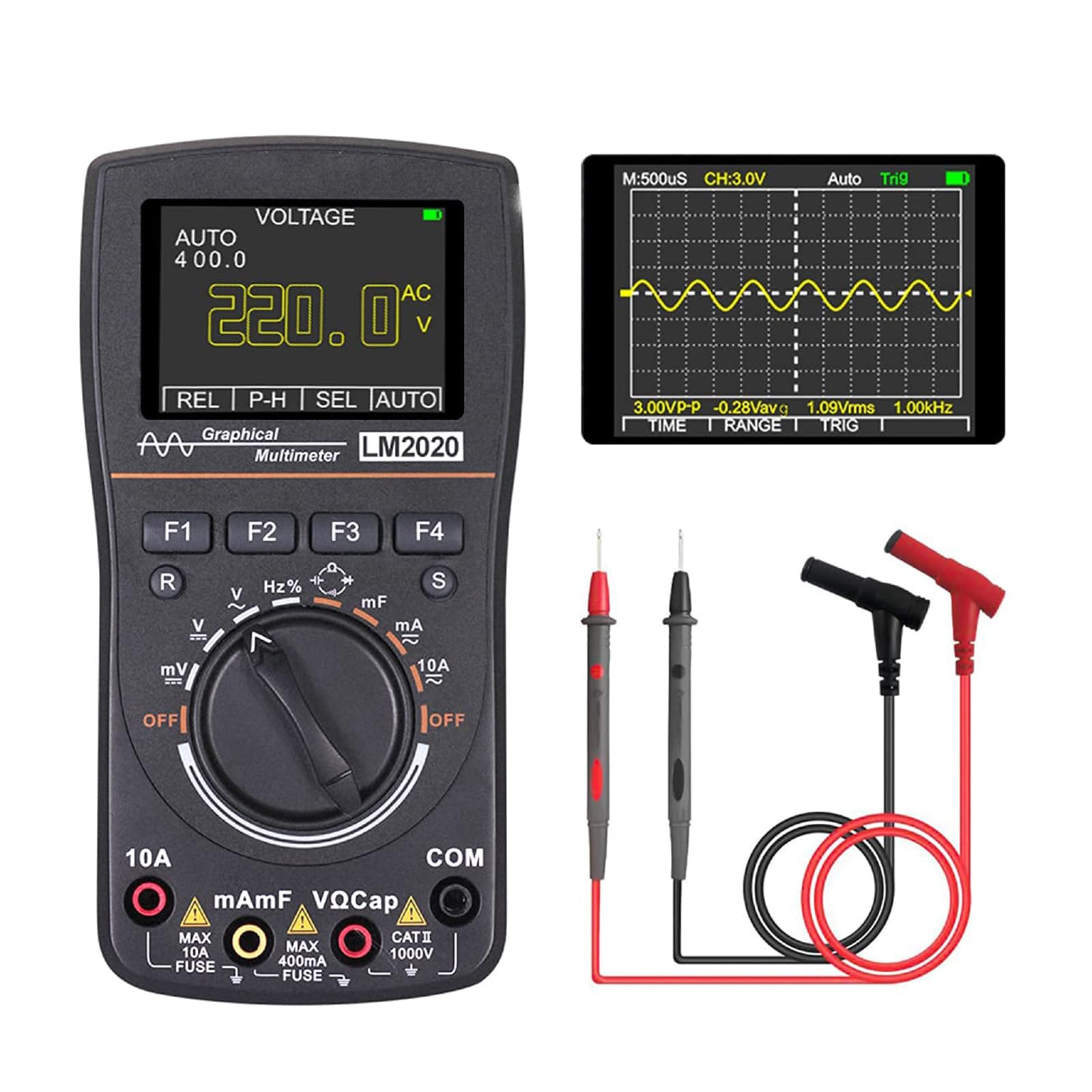 HFERTW 2 in 1 Digital Oscilloscope Multimeter, Scope Meter
