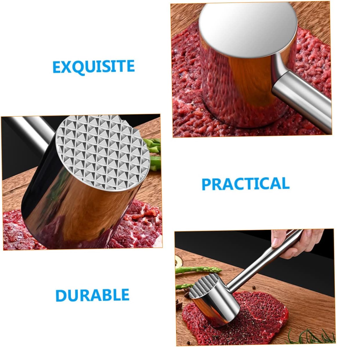 ABOOFAN Meat Mallet Meat Hammer Tenderizer Smasher Steak Tips Cube Steak Maker Kitchen Tool