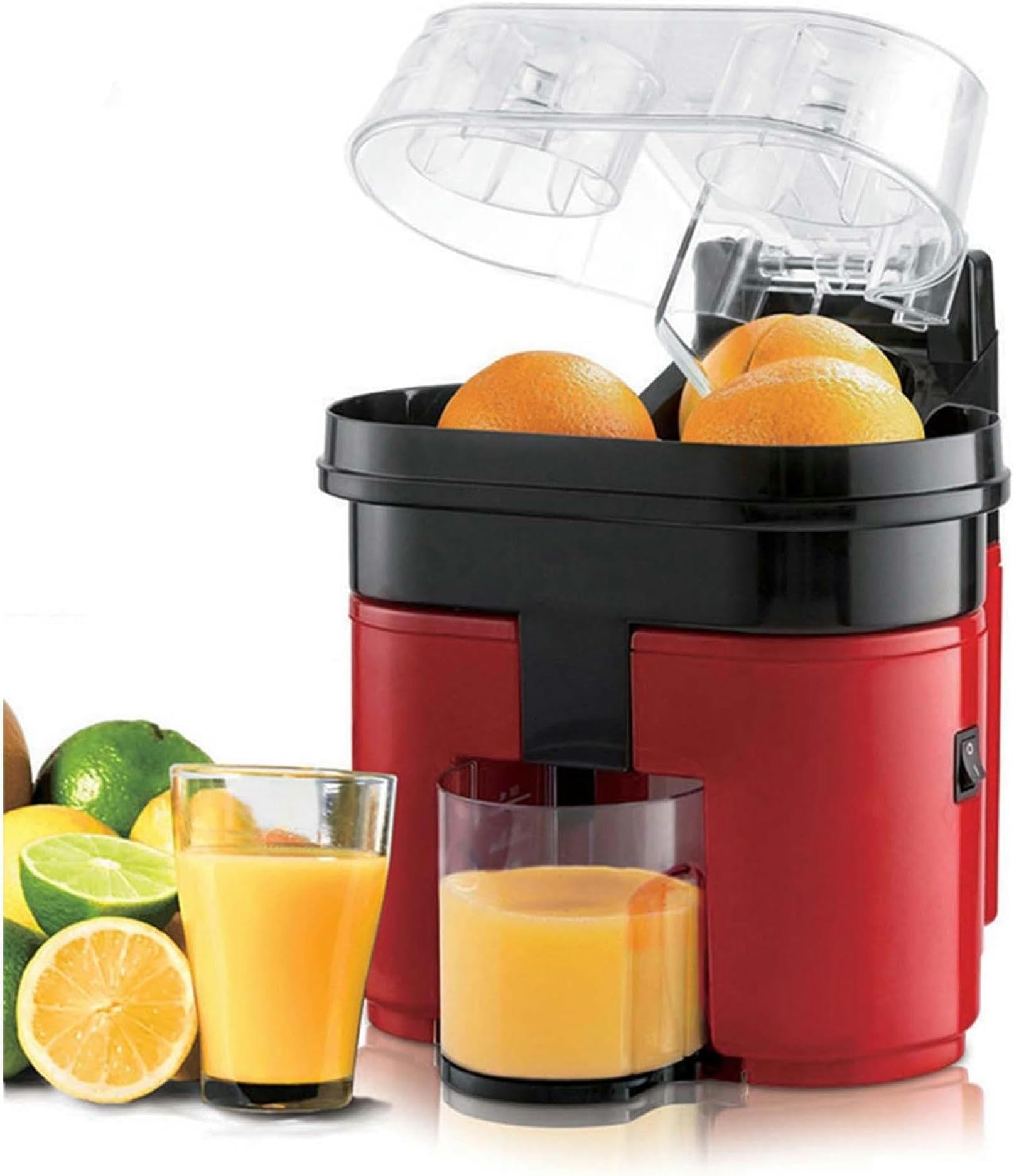 Elementos Esenciales para el hogar, exprimidor eléctrico de cítricos, tecnología de masticación Lenta, diseño de Boca Ancha para Exprimir eficazmente Pomelo, Lima, Naranja y limón.