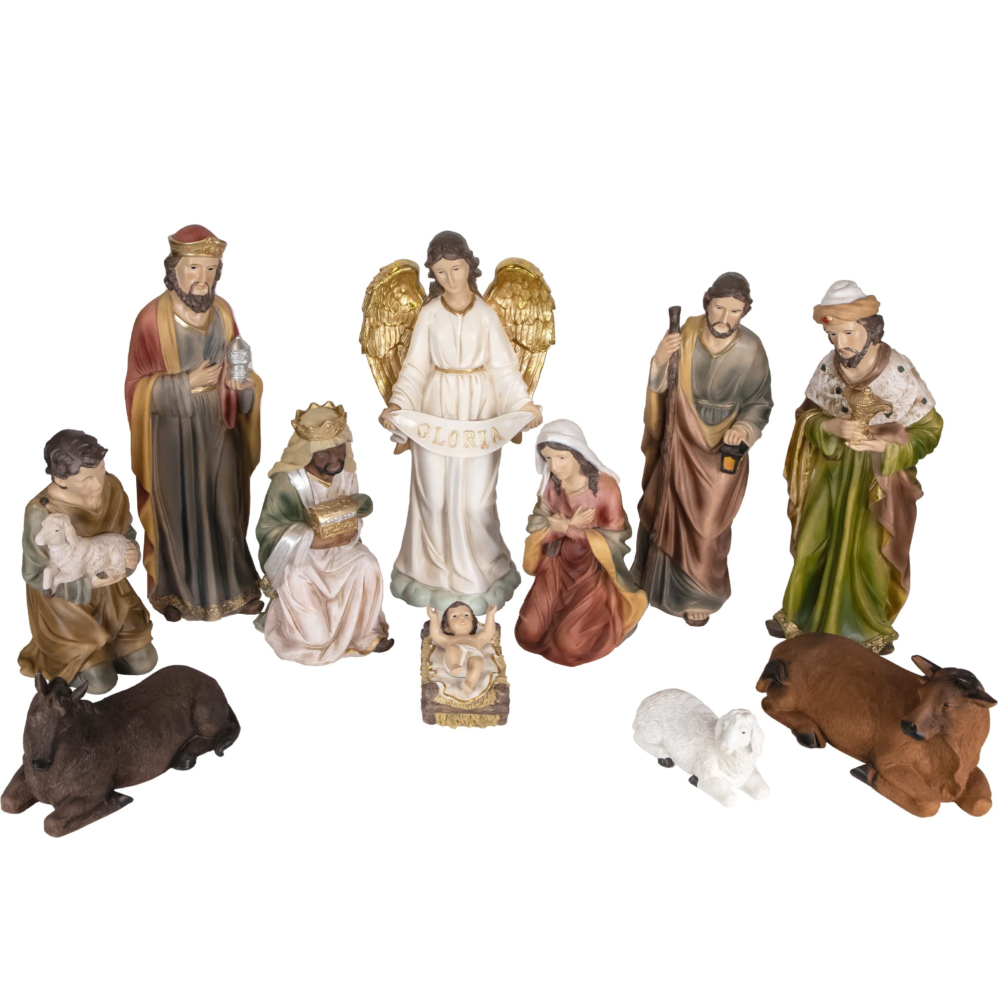 Northlight Christmas Nativity Figurines Set - 19.5” - 11-Piece