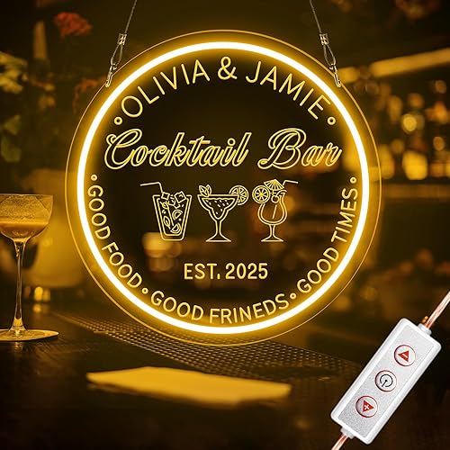 Miniatura 13 de Letreros de neón personalizados para bar Tiki impermeables para decoración de pared, letrero de luces Tiki personalizado para patio exterior,