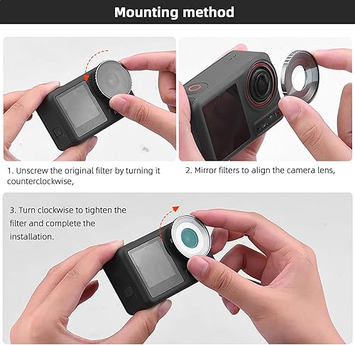 Miniatura 8 de Filtros CPL aptos para filtros de lente DJI Osmo Action 4, filtro polarizador circular CPL para accesorios de cámara Osmo Action 4