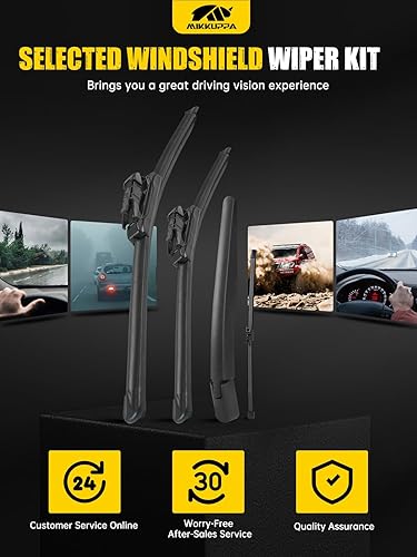 Vista 207 de MIKKUPPA Limpiaparabrisas de 26 pulgadas + 23 pulgadas + 12 pulgadas, repuesto para Mercedes-Benz 2013-2016 GL350 GL450, 2012-2015 ML350 ML550 ML63