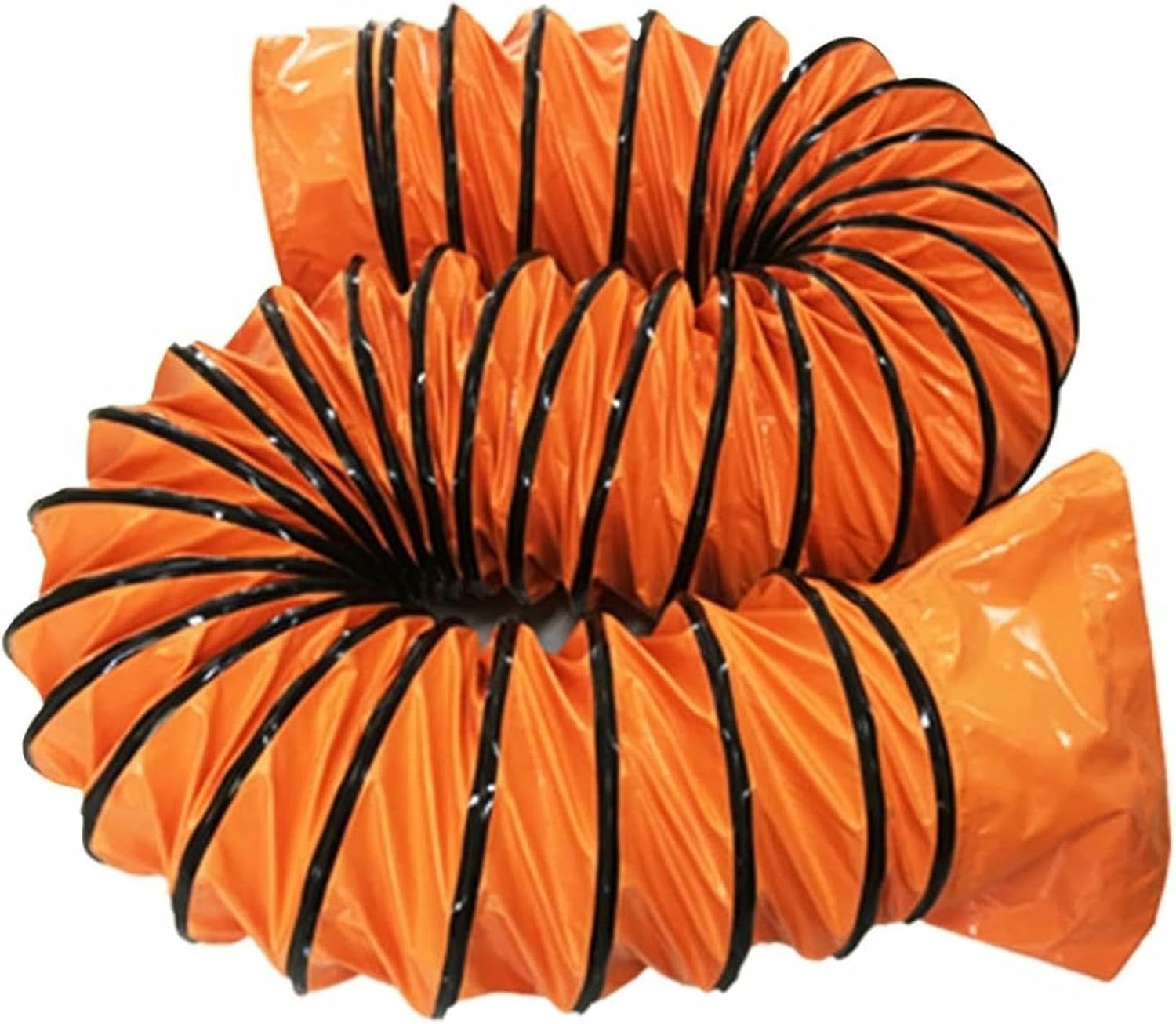 Flexible Exhaust Fan Ducting Hose, PVC Ducting for Fan Diameter 250mm 350mm 500mm, Flexible PVC Air Exhaust Hose with Adjustable Ropes