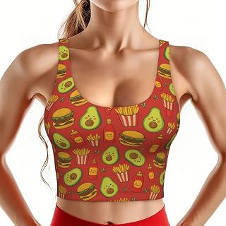 Dujiea Women's Sports Bra with Removable Padding High-Impact Sports Vest, Tank Top for Yoga, Gym, Running