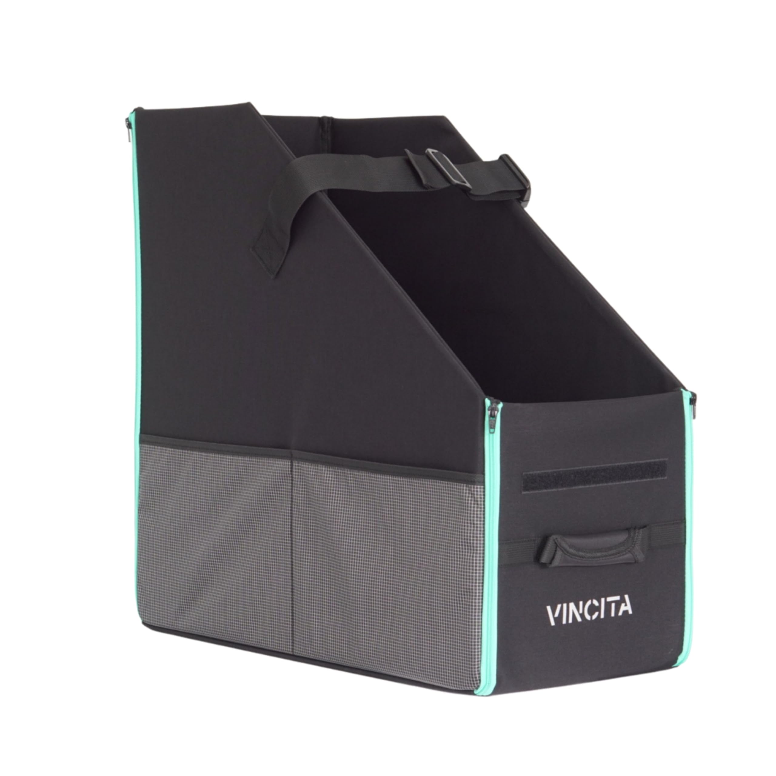 Vincita Black With Green Zipper 2.0 Keeper Box 2.0 For Folding Bicycle - Folding Bike Storage Solution - Suitable For Bike - Keep The Bike Vertical In The Car Trunk To Save Space (, For Brompton Bike)