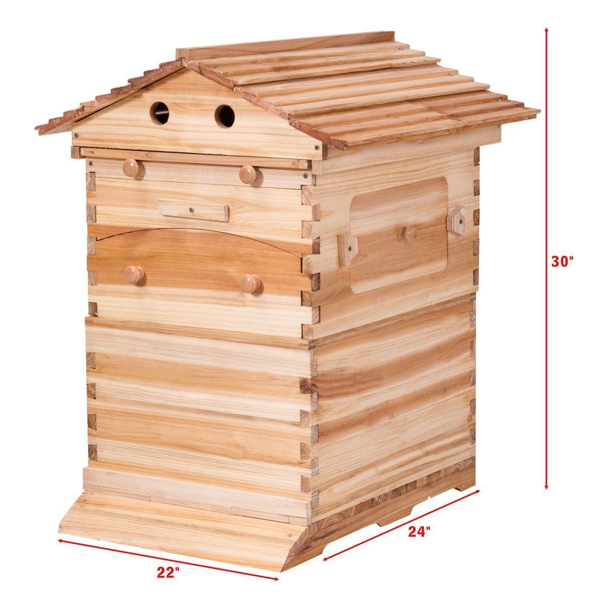 Goplus Beehive Frames Flow Honey Wooden Beehive House Bulk Automatic
