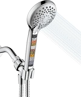KOLMADE Handheld Shower Head with Filter, High Pressure Filtered Showerhead with 3 Spray Modes, 60