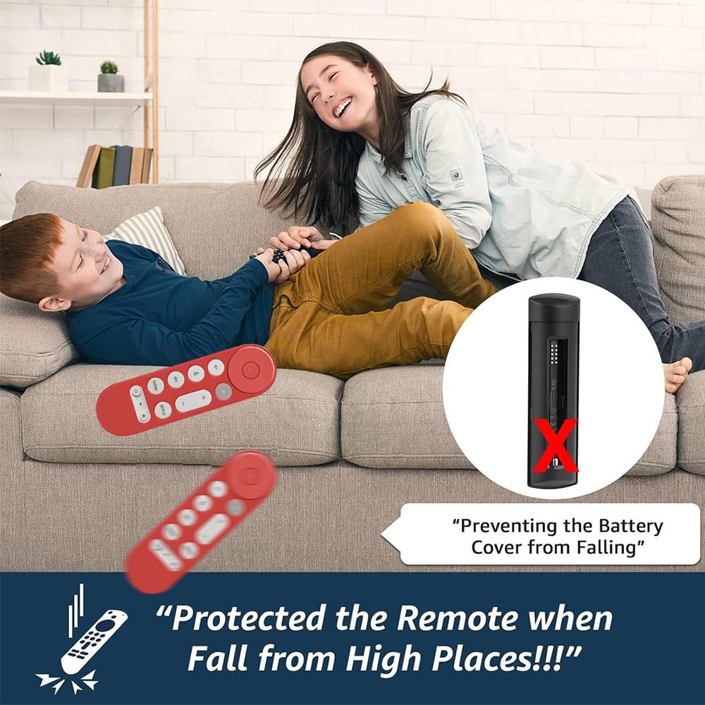 Pokrowiec na pilota do Google TV Streamer 4K 2024 Voice Remote, antypoślizgowy silikonowy pokrowiec ochronny, osłona pilota zdalnego sterowania do akcesoriów telewizyjnych