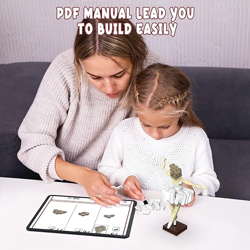 Miniatura 2 de ICEBRICKS Bloques de construcción de bailarina, juego de bloques de construcción de figuras de bailarina, kit de juguete de bailarina, gran