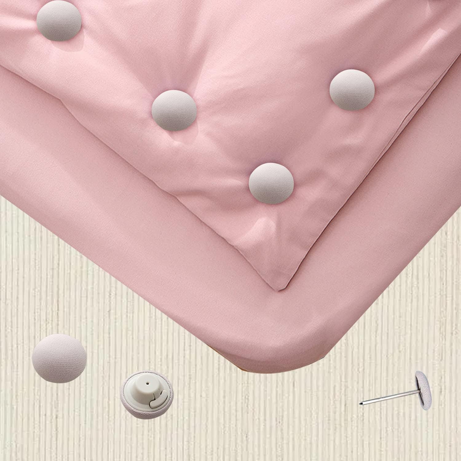 OLWICK® Mushroom Shape Duvet Clips, Non-Slip Cover Fixator, Comforter Quilt Holder with One-Key Unlock for Blanket Bed Sheet Curtain Socks Mattress Covers 1