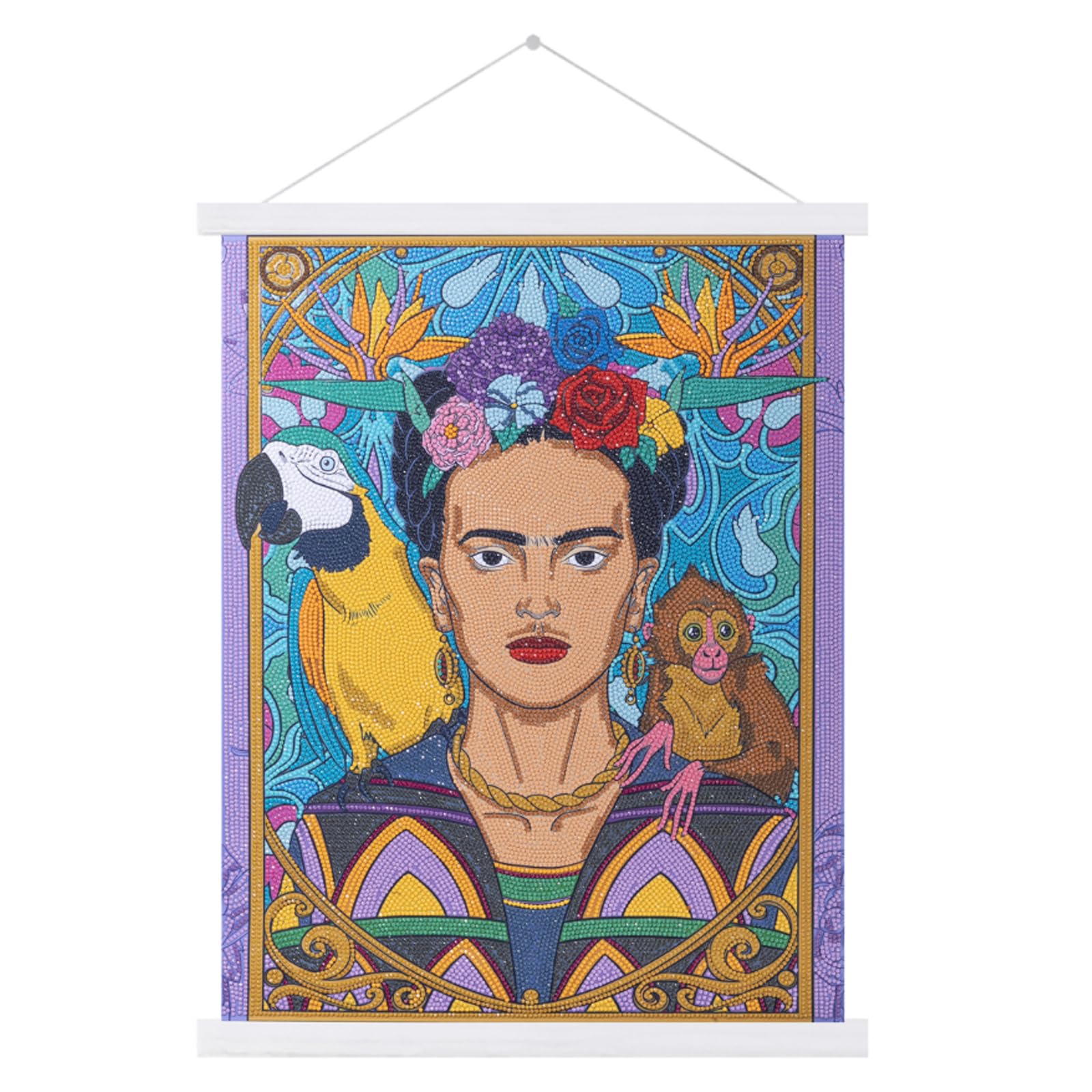 CRYSTAL ART Craft Buddy Frida Kahlo Scroll Kit 40x50cm Diamond Painting Wall Art