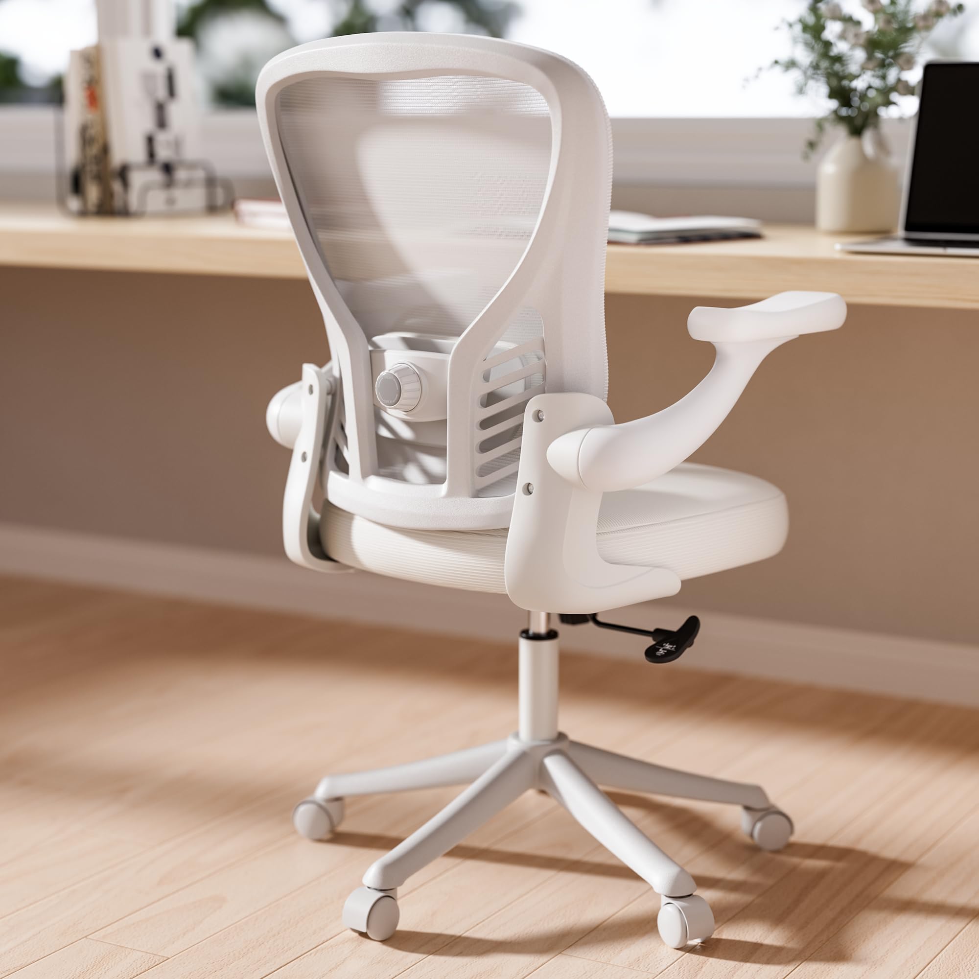 GYI Ergonomic Office Chair Mesh Desk Chair with Adjustable Lumbar Support and 3D Flip-up Arms Computer Chair with