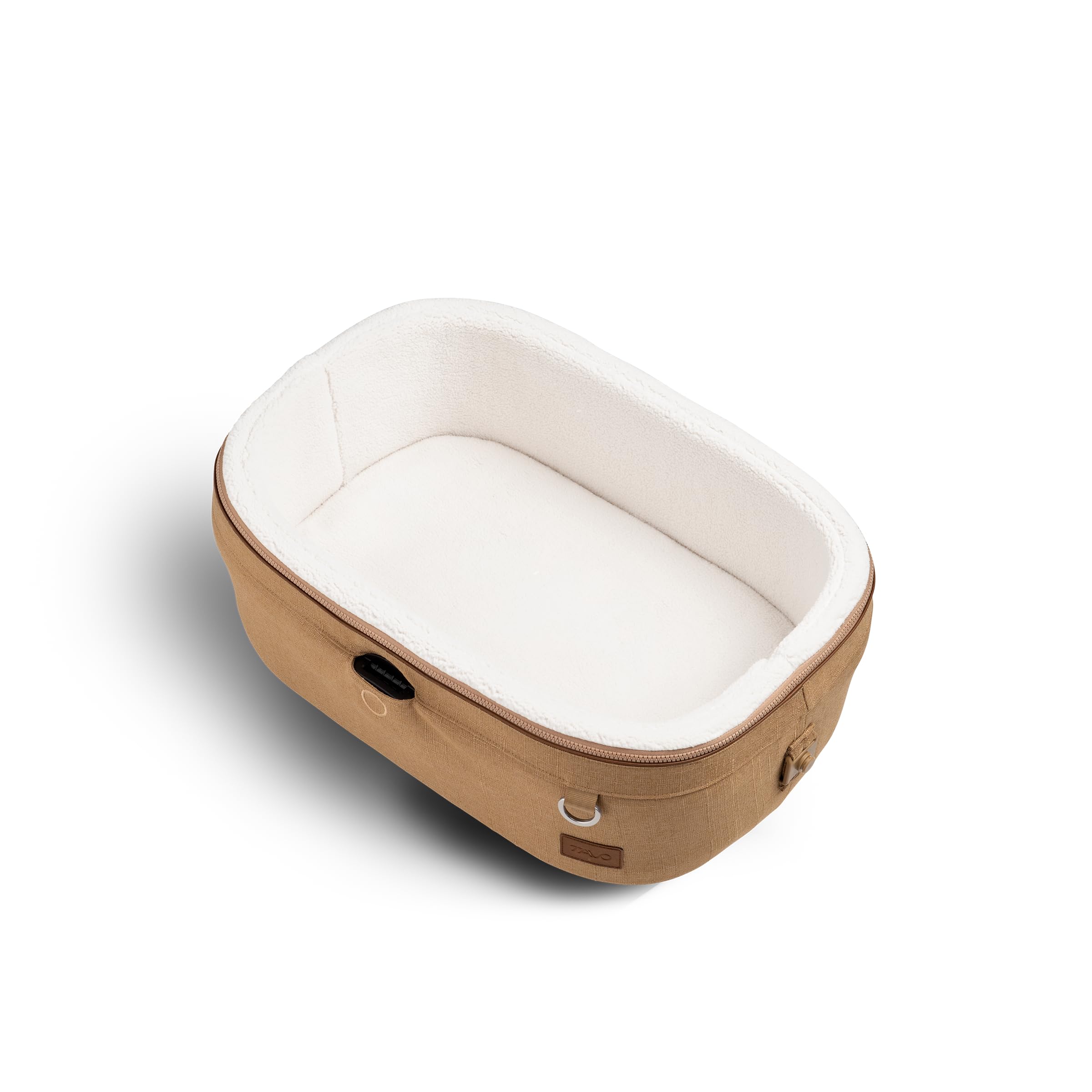 Tavo Maeve Small Flex‑Griff Haustier‑Autositz mit ISOFIX‑Bodenplatte, 2 Matratzenauflagen, Geeignet für Hunde & Katzen bis 12 kg (Sable)