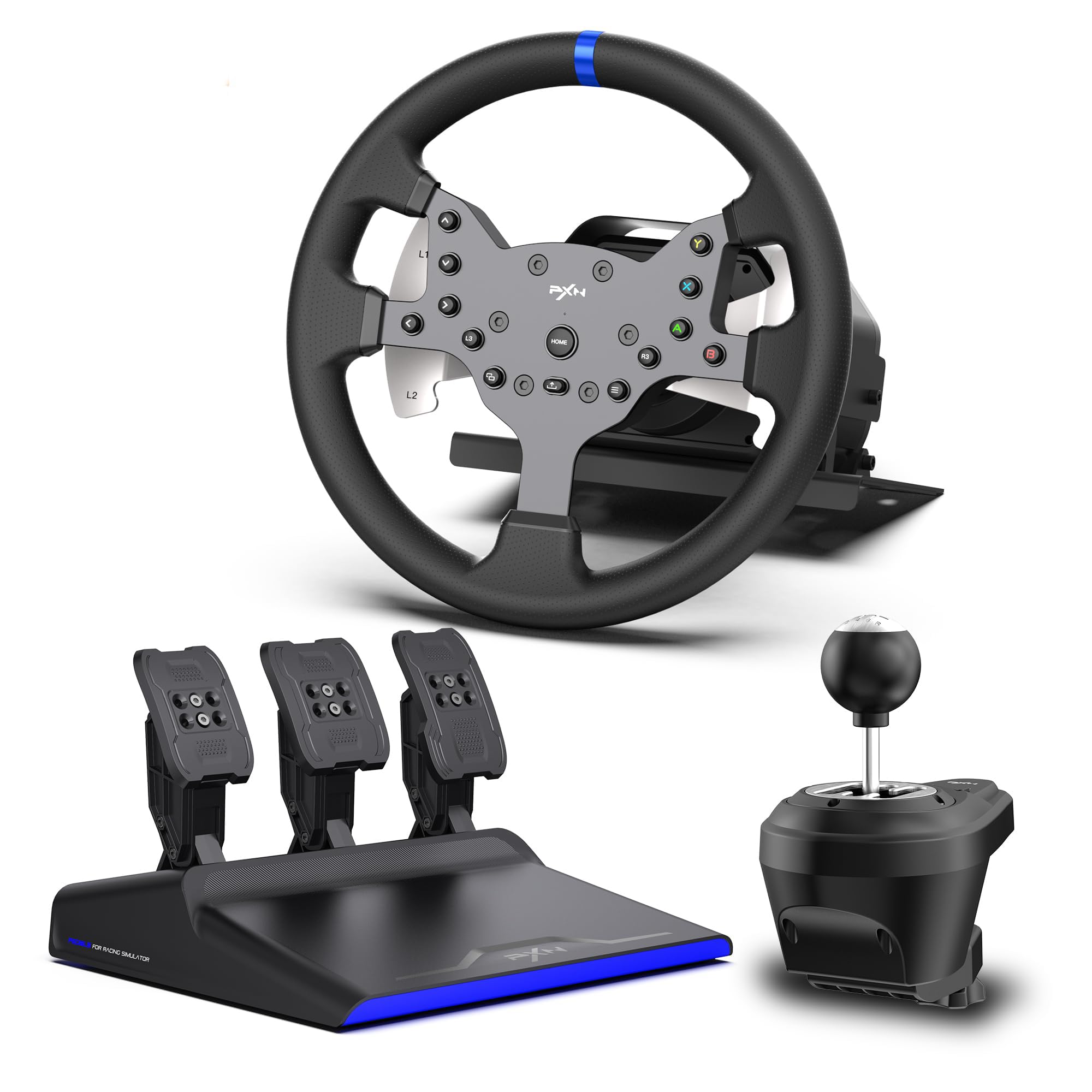 PXN V99 Gaming Racing Wheel, Driving Force Feedback Steering Wheel