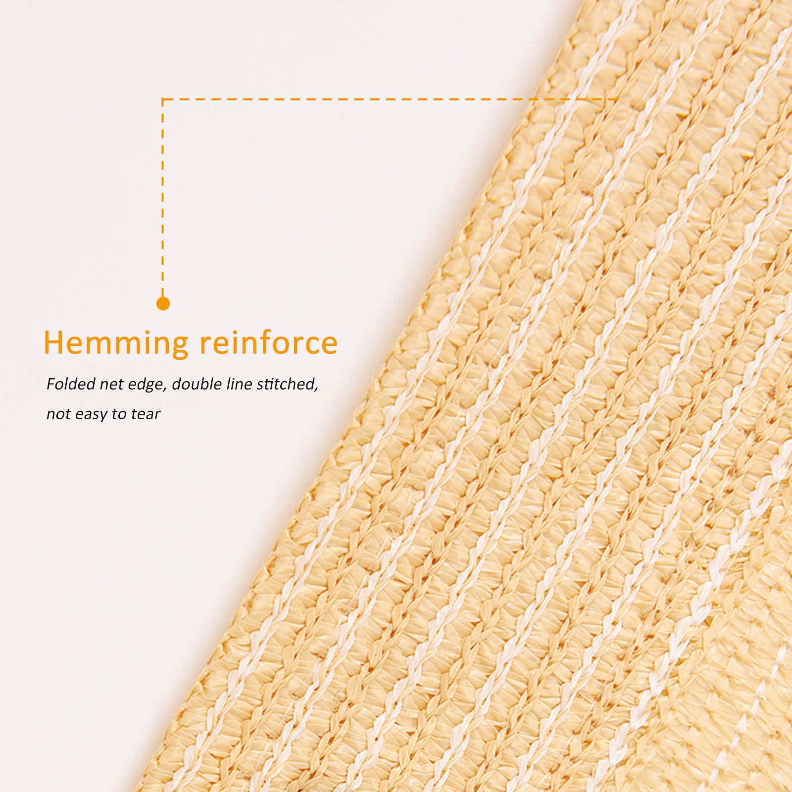 90% beige schaduwdoek, tuinzonwerend gaas, uv-bestendig net met