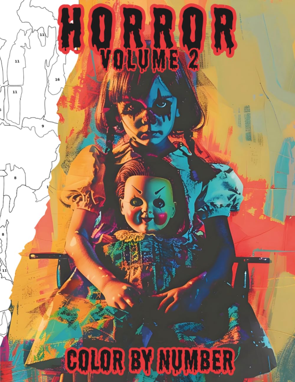 Horror Color By Numbers For Adults, Horror Coloring Book Easy: Relax and Unwind through Scary-Themed Color by Number