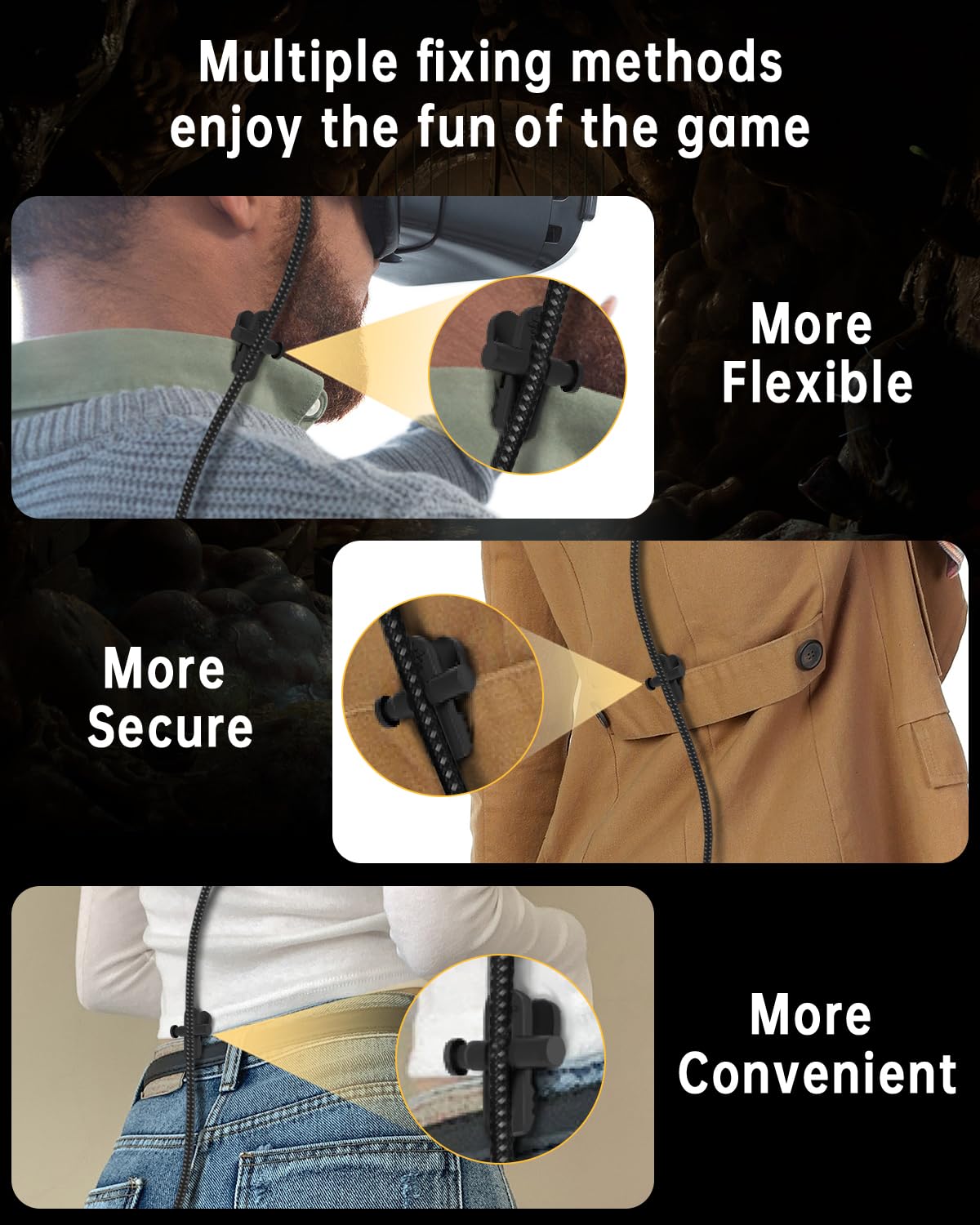 LDLrui Cable Link de 16 pies con carga de 45 W y 5 Gbps, cable de carga trenzado USB 3.0 a USB C para Meta Quest 3S/Oculus Quest 3.Quest 2/Pro/Pico4 y PC/Steam VR, accesorios de auriculares de