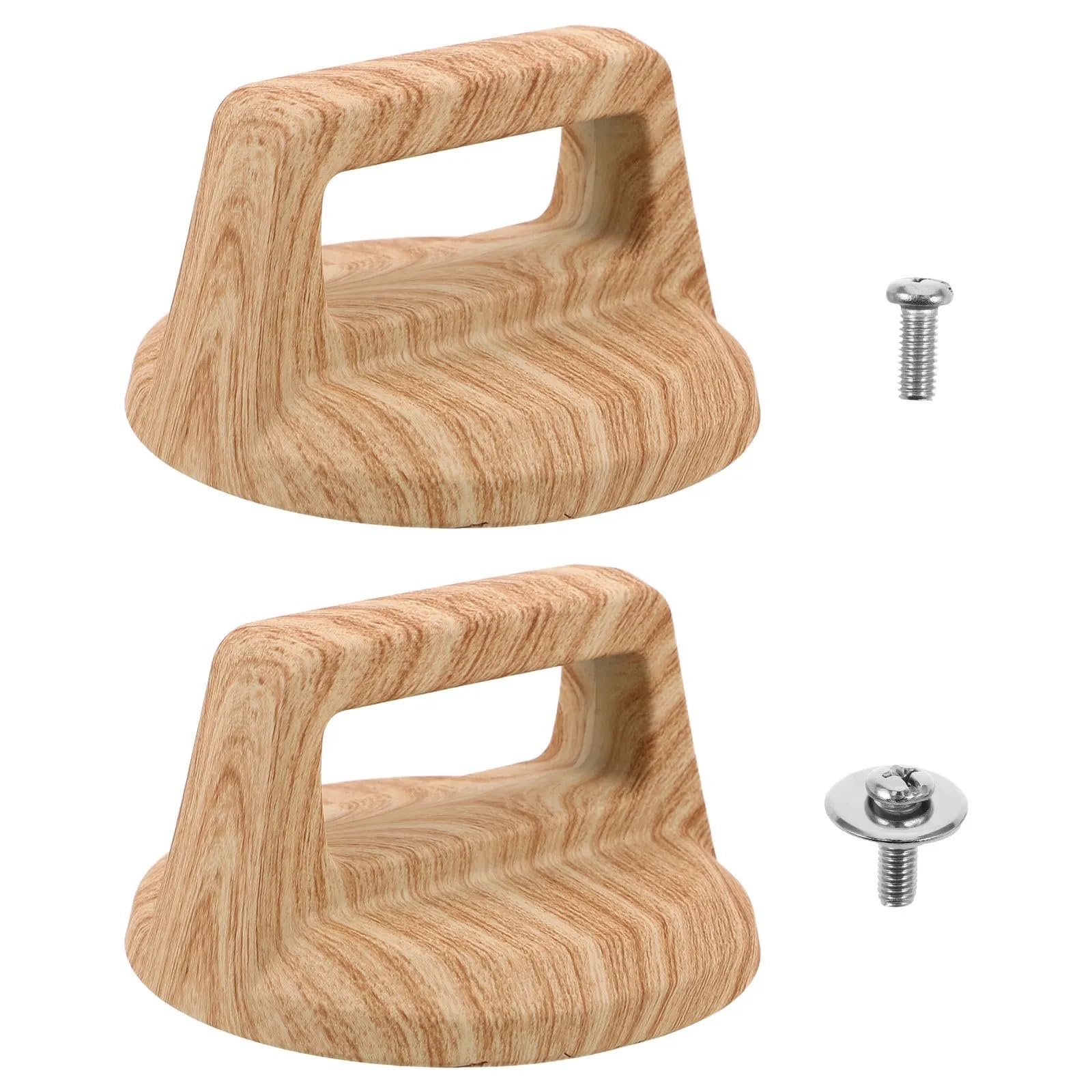 Bouton de couvercle de casserole isolant en grain bois lot de 2 pièces durables