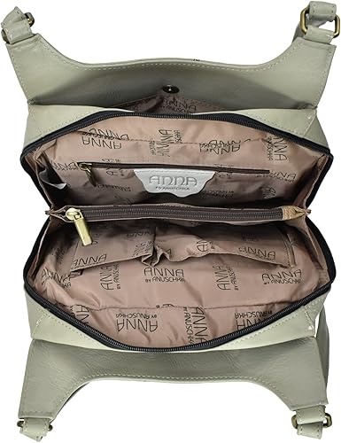 Miniatura 3 de Anna by Anuschka Obra de arte original pintada a mano cuero auténtico cartera de triple compartimento