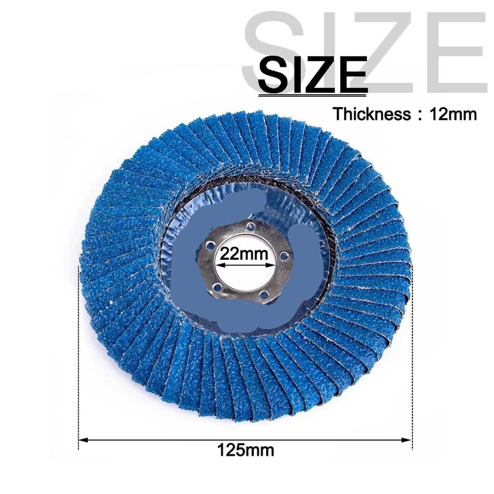 Discos de láminas de grano 60 de 100/115/125 mm | Muelas abrasivas for lijado abrasivo(125mm,10Pcs)