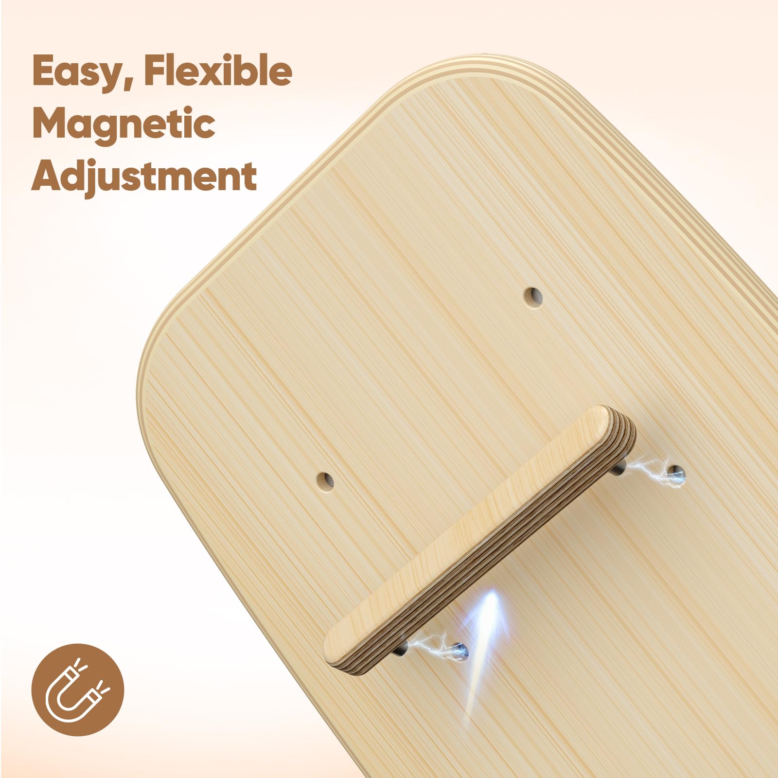 8-in-1 Balance Board Erwachsene,Holz Balance Board Set Mit Korkrolle,Kork Halbkugel und Woodball,Balance-Trainer mit rutschfester Oberflächenbehandlung