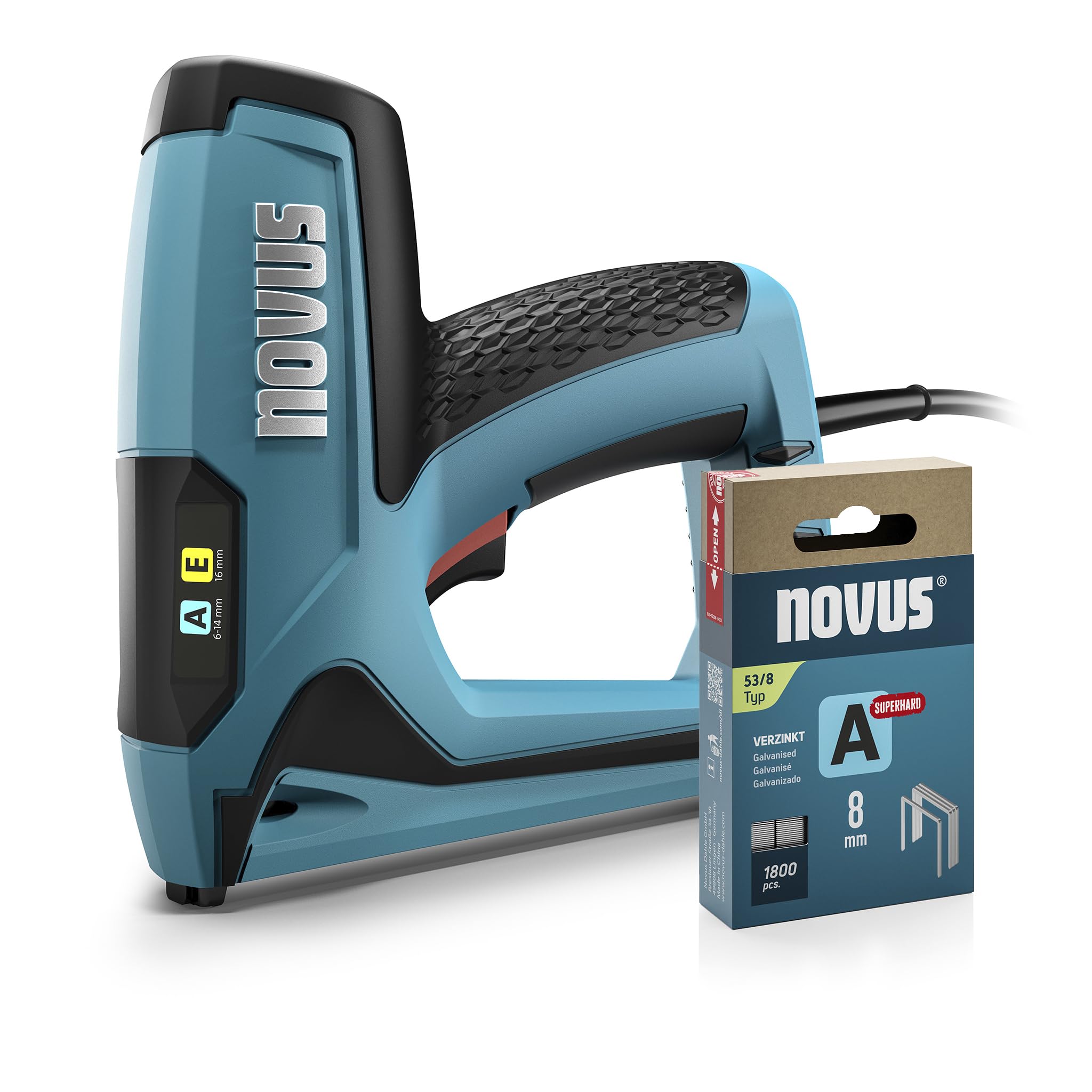 Novus Tools J-120, agrafeuse électrique, fil fin 6-14 mm, clous 16 mm