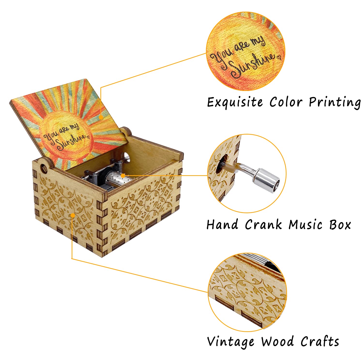 Amazon.com: Auduye Music Box You are My Sunshine, Unique Gifts for
