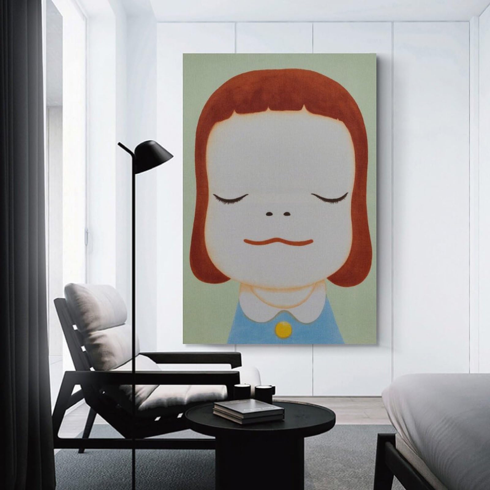 奈良美智 インテリア 現代アート 複製画 印刷 額 C 新品 奈良美智 絵画 現代アート 絵 額装付き アートプリント