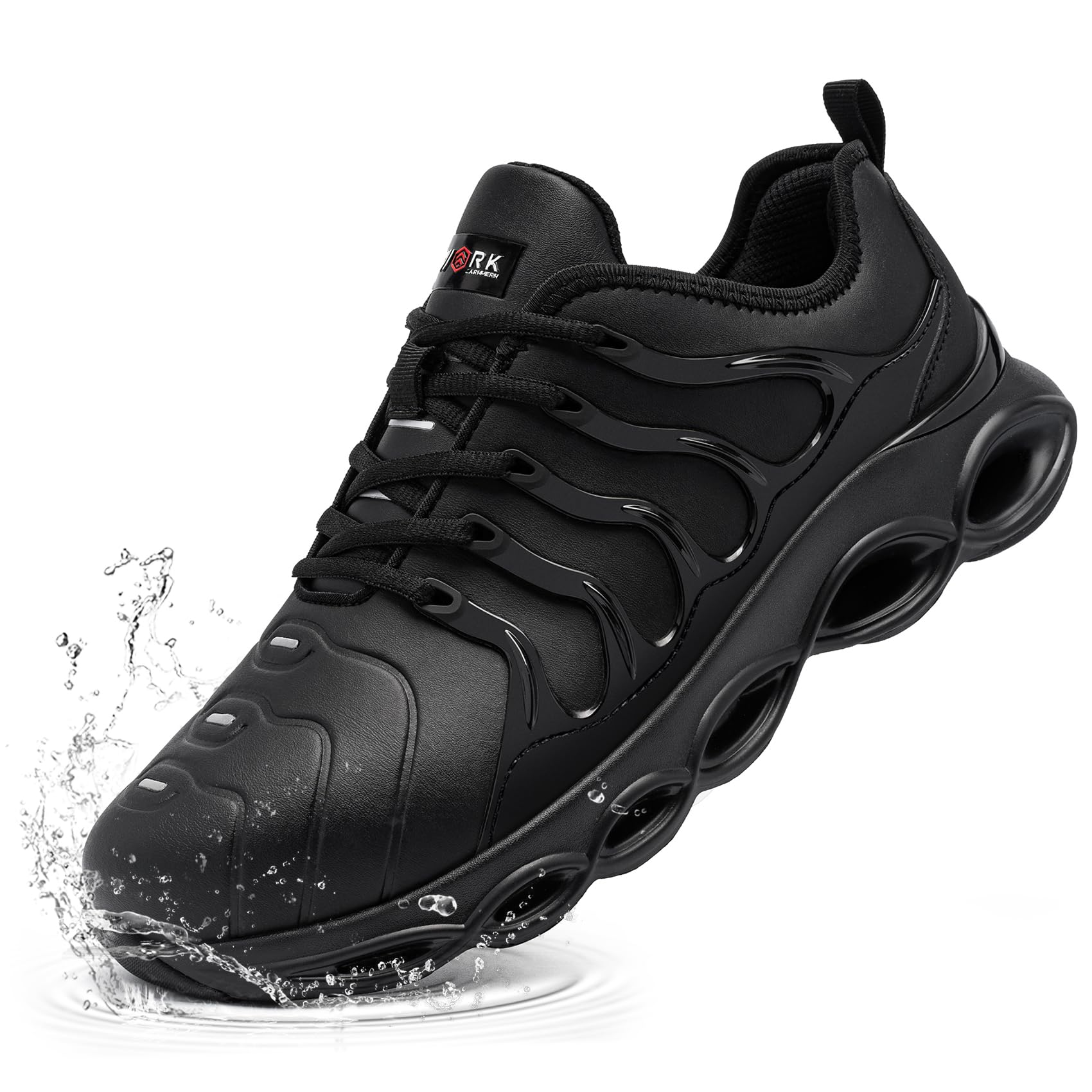 LARNMERN Zapatos de Seguridad para Hombre Impermeable Zapatillas de Seguridad Amortiguación Cómodo Ligeras Moda Punta de Acero Anti-Impacto