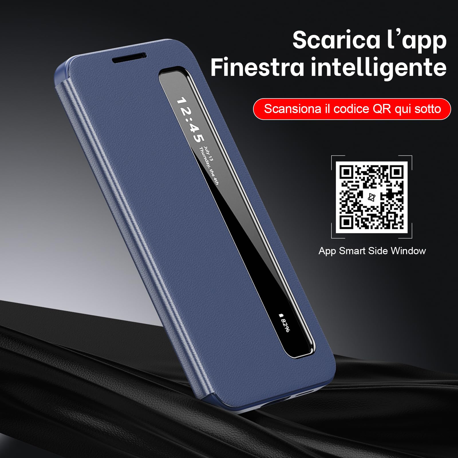 Cover per Samsung Galaxy S26 Ultra Custodia Pelle Portafoglio Flip a Libro con Porta Carte Slot Funzione Supporto Clear View Antiurto Caso Protezione Custodia per Samsung S26 Ultra 5G Case Blu