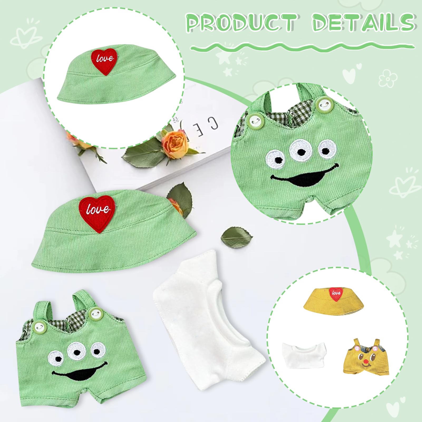Ensemble De Vêtements Pour Poupée En Peluche 17 Cm - Pull, Bonnet Et Sac à Main - Polyester Doux - DIY, Collection - 3