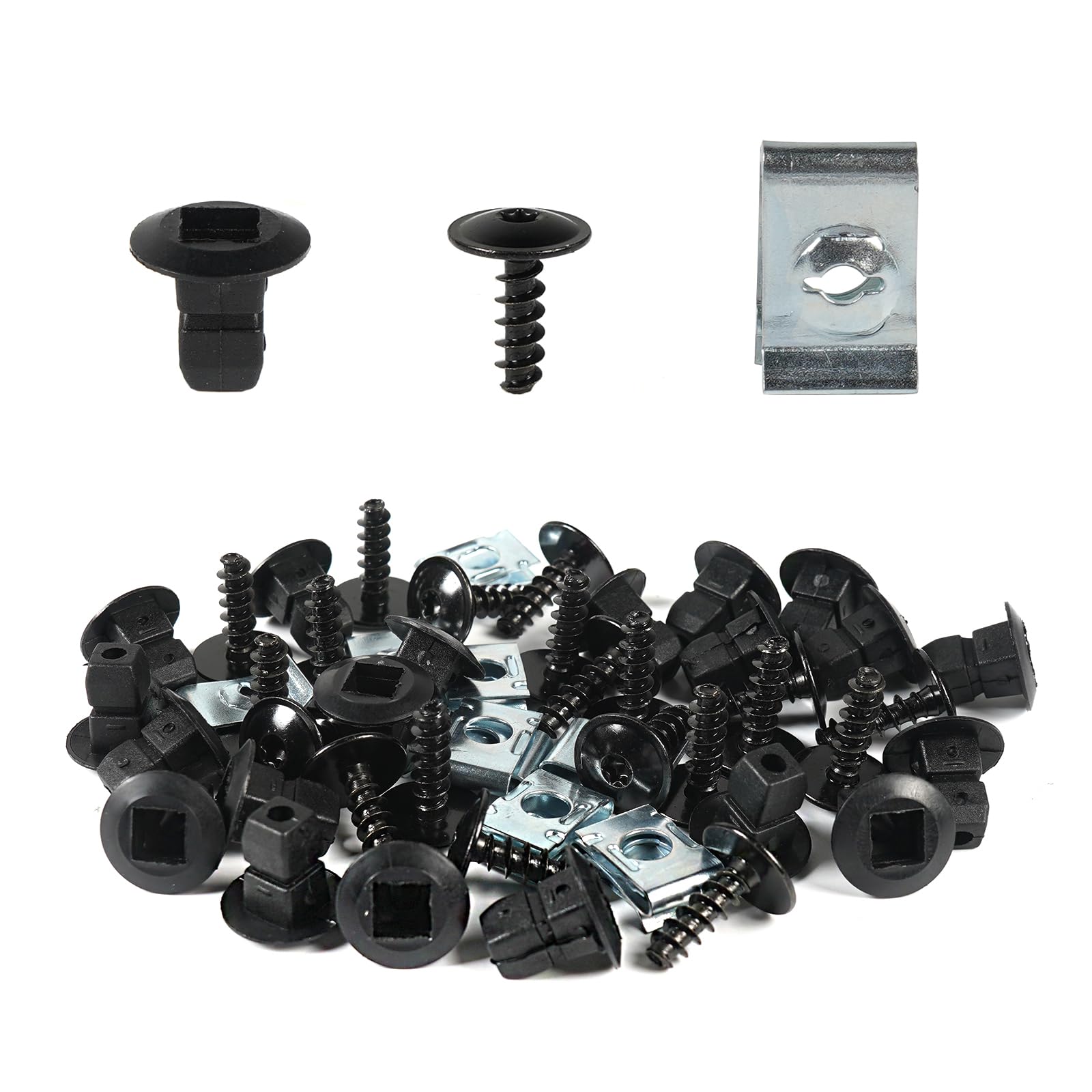 OTUAYAUTO Radkasten Radhausschale Clips Reparatursatz 40-tlg Kompatibel mit Skoda Octavia, VW Golf IV - Bora Radkastenschutz Befestigungsclipsset für VW Passat Variant, Polo 9N, Golf IV Variant