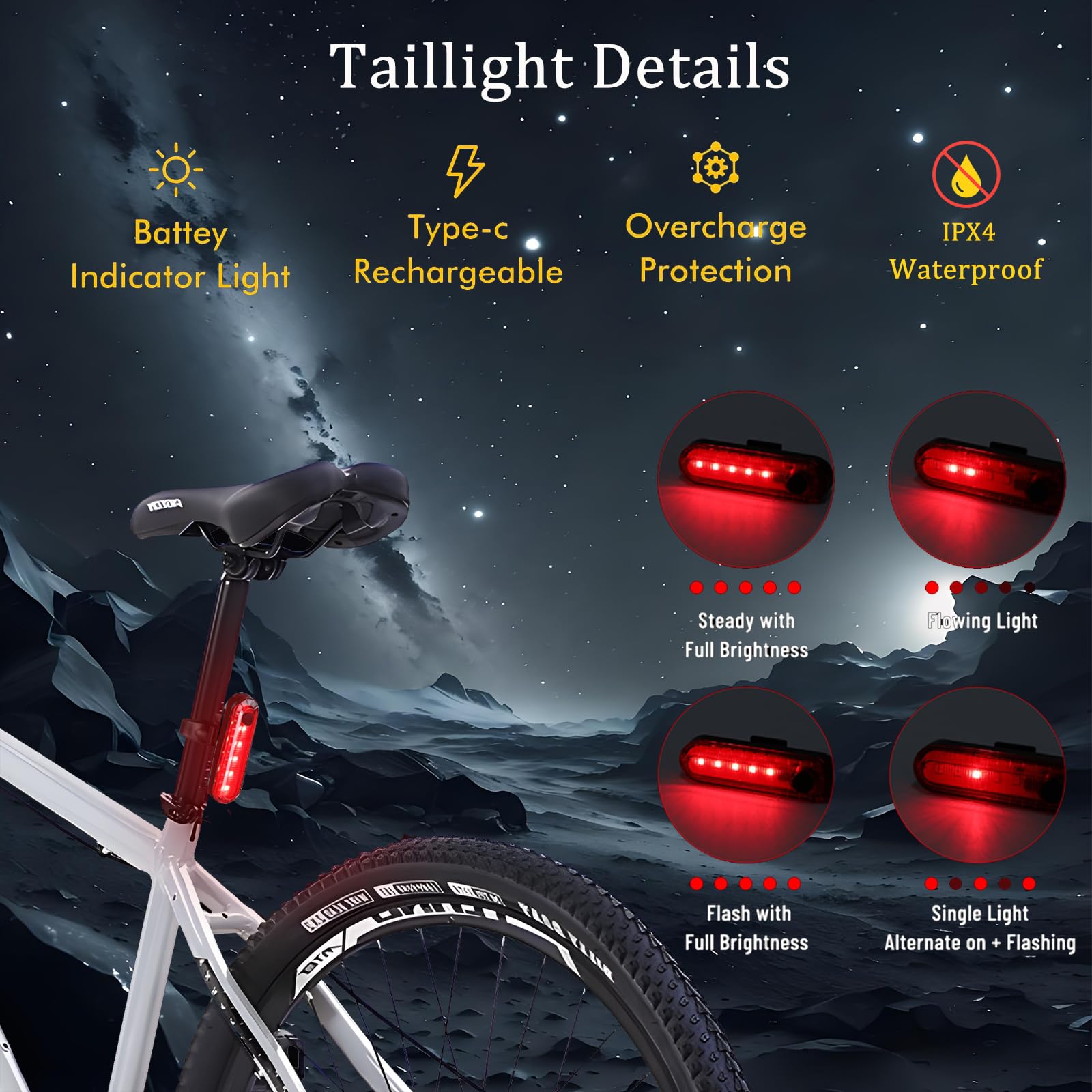 Super Bright LED Bike Light, USB Ricaricabile Bicicletta Faro, Impermeabile Bike Headlight, 5 Modalità 2800 Lumen Bicicletta Faro, MTB Off-Road Ciclismo Pendolari