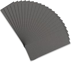 STEBRUAM Professional Sandpaper Set 800 Grit, 21 Pieces Wet and Dry Sandpaper for Car/Wooden Furniture/Stone/Paint/Metal/Glass, 23 x 9 cm Emery Paper