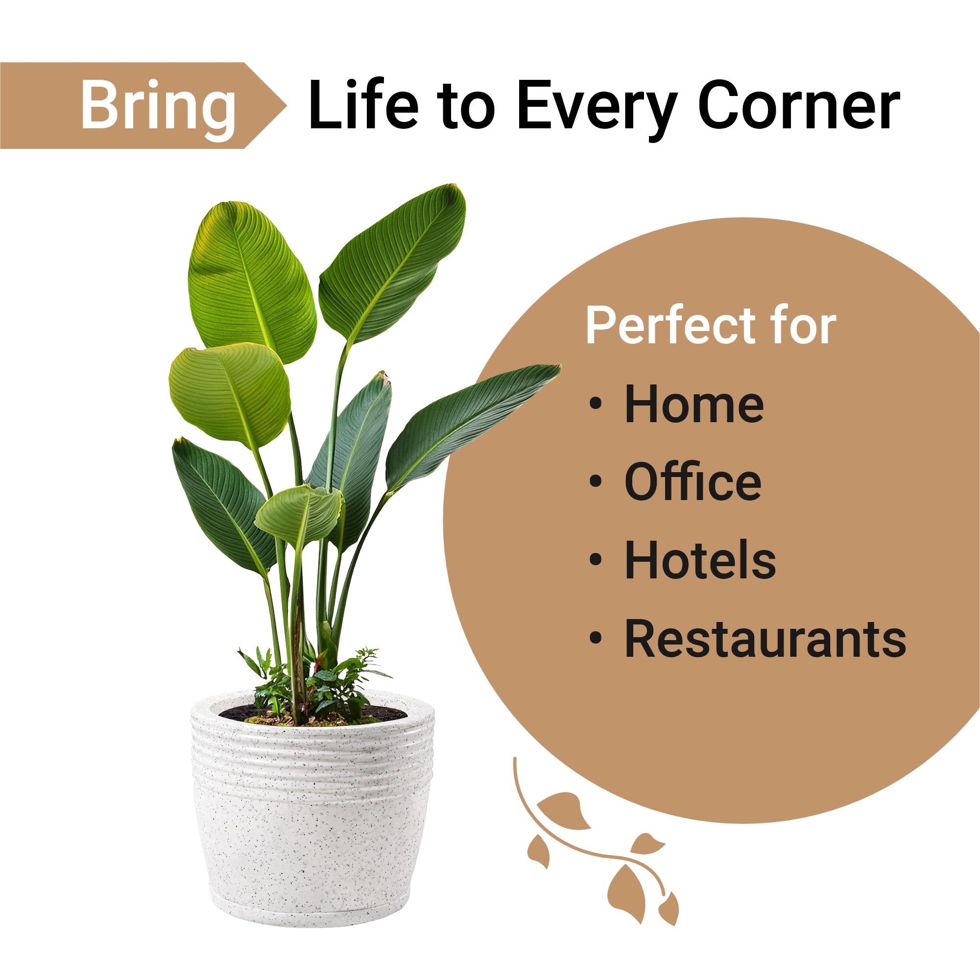 Big Size Flower Pots - 2 Pack, German Polymer -7 Big Size Flower Pots - 2 Pack, German Polymer -7