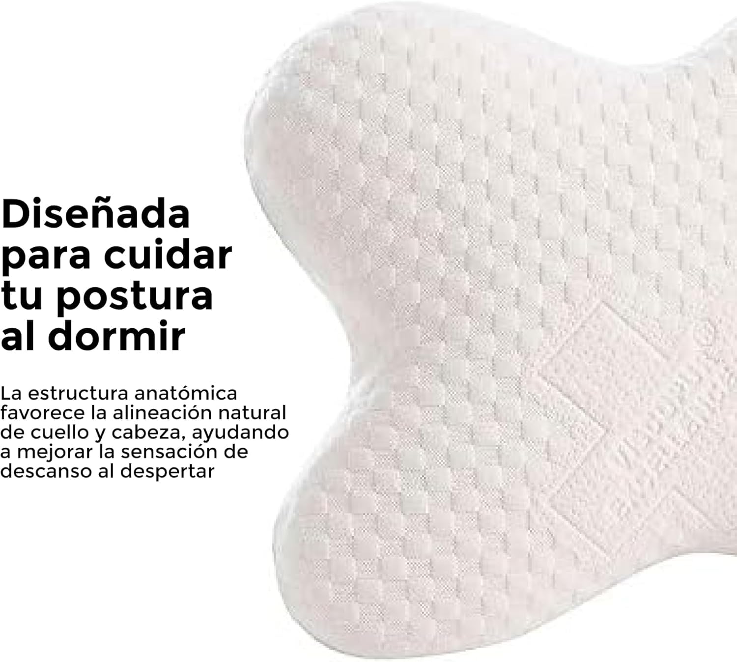 Almohada Cervical ergonómica Mariposa | para Dormir de Lado y en posición fetal | 4 Posiciones para Dormir Almohada|Espuma visco