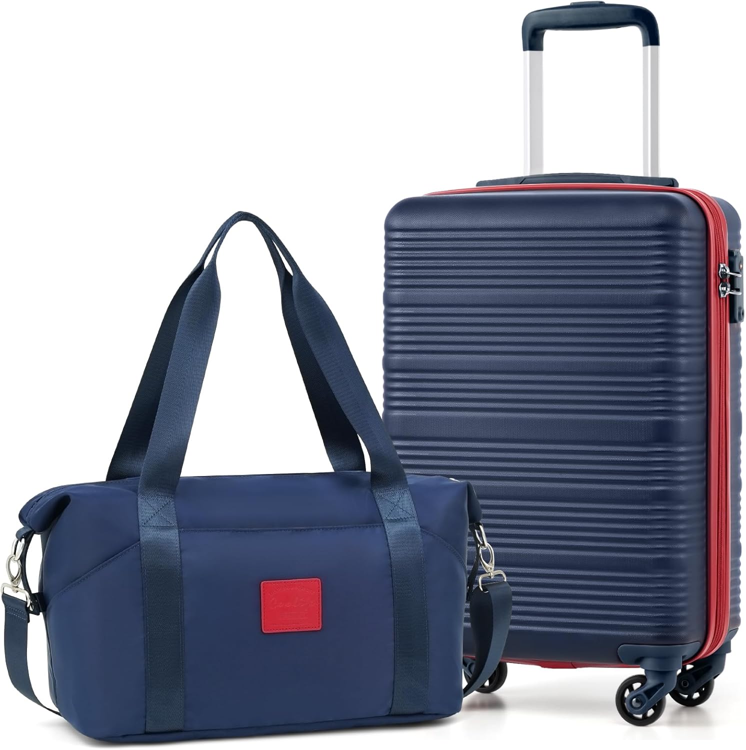 Test complet de la COOLIFE Valise Cabine 55x35x20 pour Ryanair & Easyjet, Bagages Cabine pour Courts Séjours et Voyages d'affaires, Coque Rigide en ABS avec Serrure TSA, 4 Roues Pivotantes à 360° (Noir/Marron) - Vue détaillée du produit. — vue 9