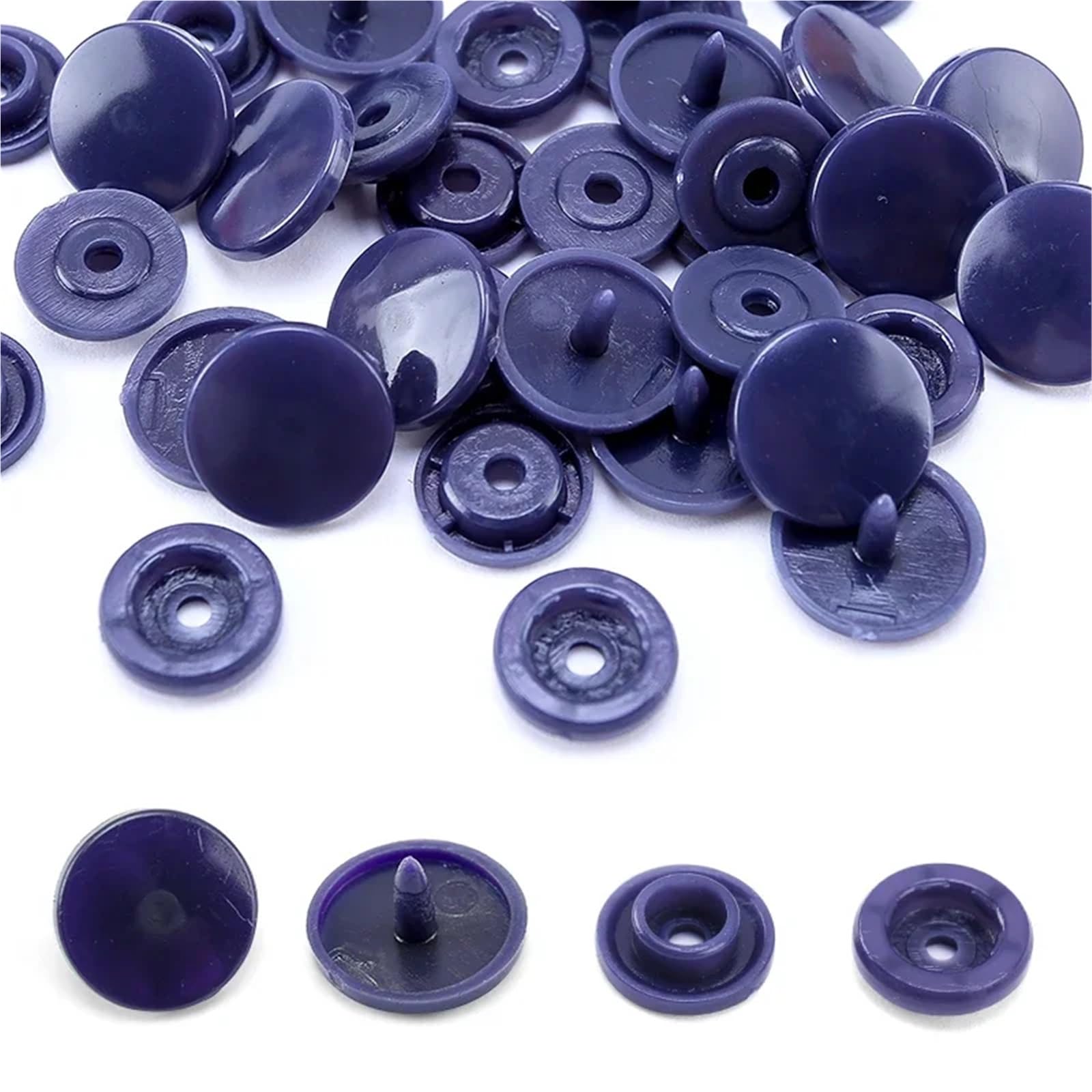 Press Studs Snap 500Set T5 Plastic Snap Buttons for Clothing DIY Garment Press Stud Fasteners Used to Kids Diapers/Bibs/Bags/Folder/(Deep Blue)