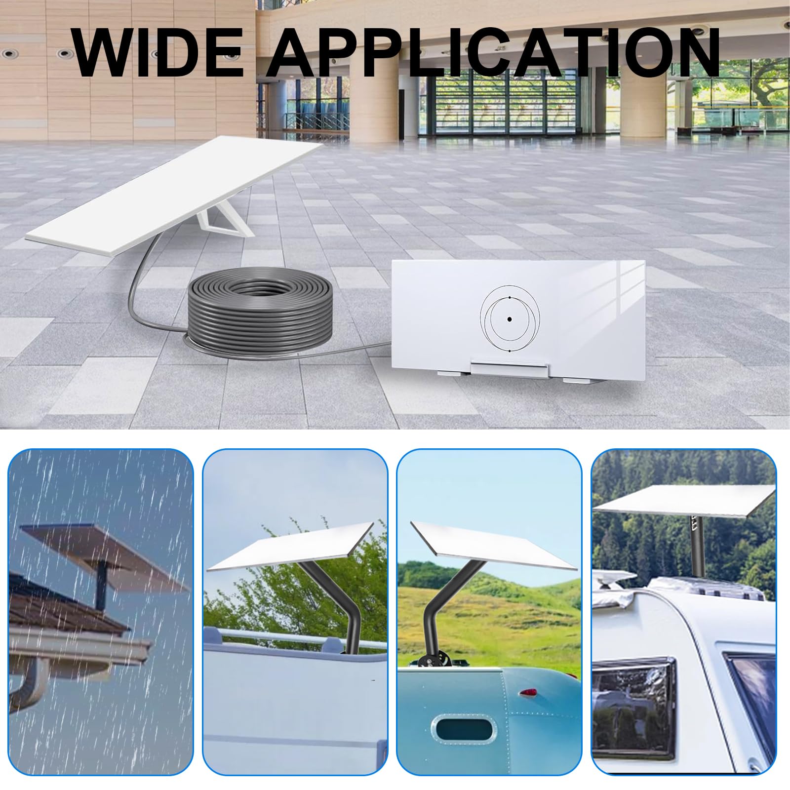WingFly Câble Starlink Gen 3 23m - Rallonge Étanche Compatible avec Standard Actuated Gen 3/Satellite V3 - Câble Ethernet Gris