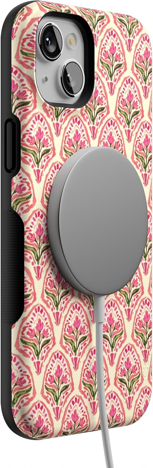 Casely iPhone 15 Plus Case | Tulip Tapestry | Jenna Palek x Casely | Bold Protective Design | Compatible with MagSafe