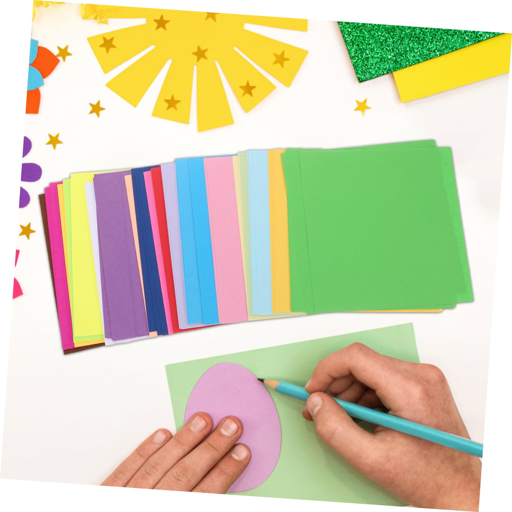Tofficu 600 Blätter Farbiges Origamipapier Quadratisch Doppelseitig für Bastelarbeiten Schulprojekte und Diy-aktivitäten Origamipapier in Großen Mengen für Junge Mädchen