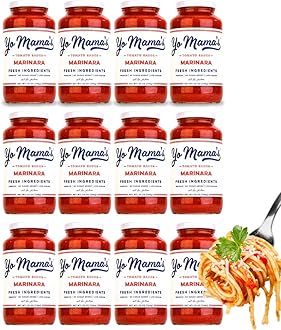 Yo Mama's Foods Keto Marinara Pasta Sauce - Pack of (12) - No Sugar Added, Low Carb, Low Sodium, Gluten Free, Paleo Friendly, and Made with Whole, Non-GMO Tomatoes.