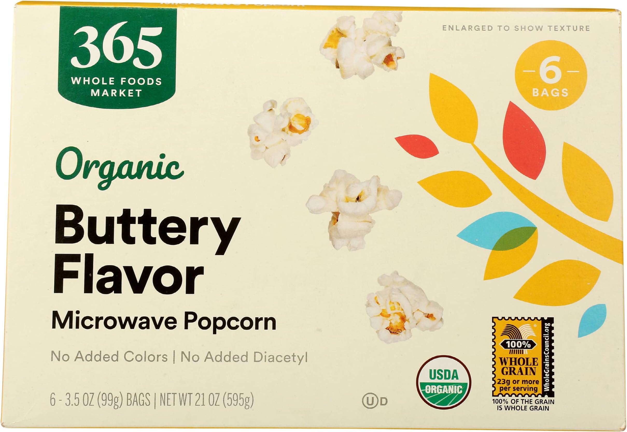 Organic Microwave Popcorn, 21 Ounce