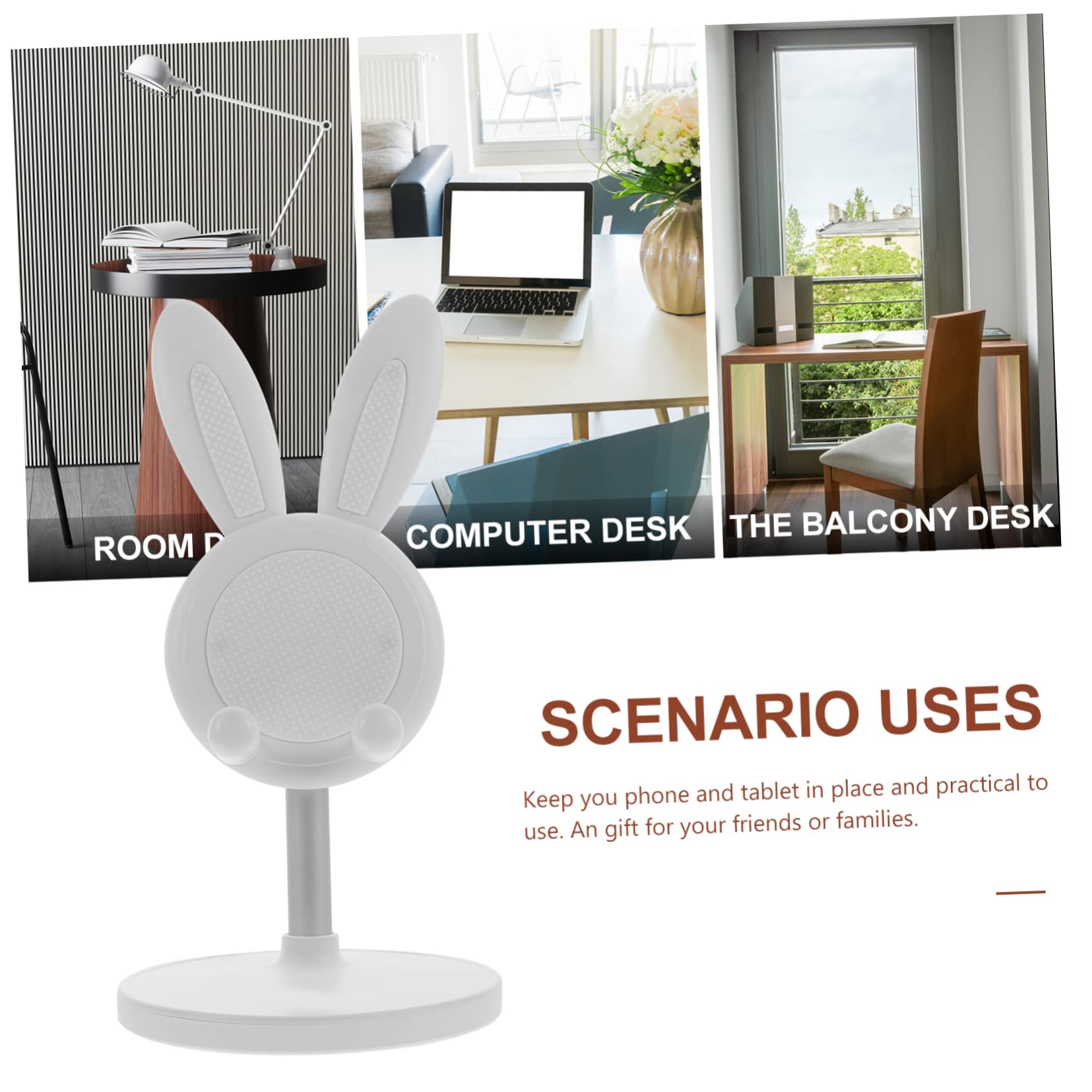 WOONEKY Soporte para Teléfono Móvil Ajustable Soporte para Tableta De Escritorio para Teléfono Móvil Portátil para Oficina y Hogar para Tableta y